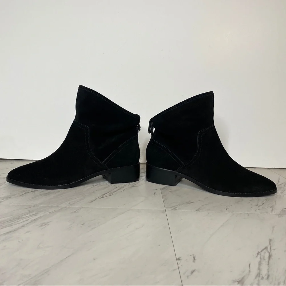 New! Lucky Brand Lollin Black Suede Bootie 7.5M